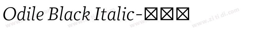 Odile Black Italic字体转换